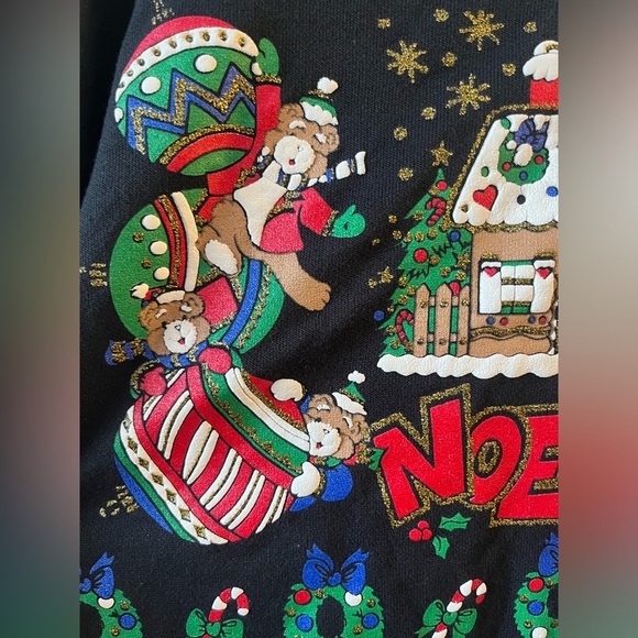 Vintage TEE DEES Christmas NOEL NOEL Sweater - Picture 3 of 10